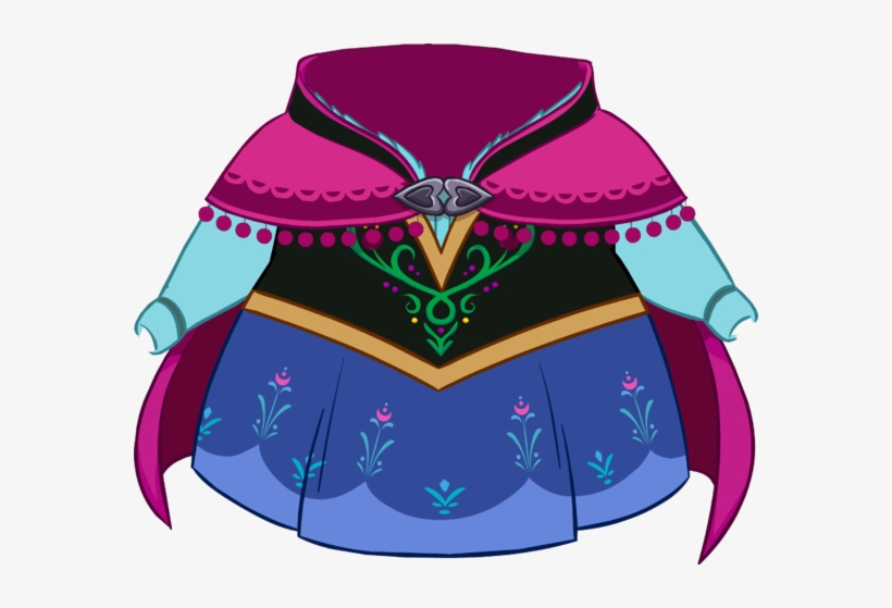 Anna's Traveling Clothes - Club Penguin Anna Dress, transparent png download