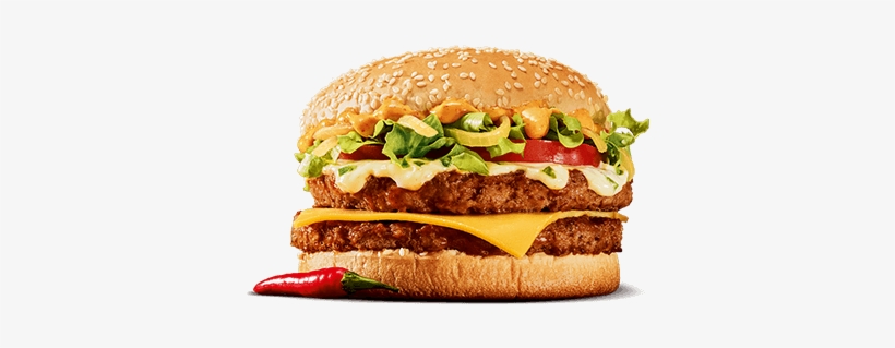 Mcfeast® Spicy - Whopper Jr With Cheese, transparent png download