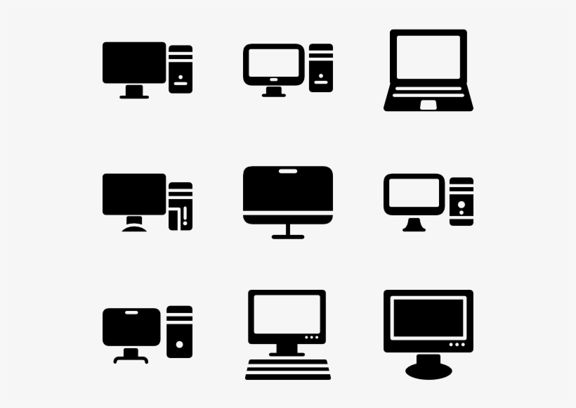 Computer 16 Icons - Pc Icon Png, transparent png download