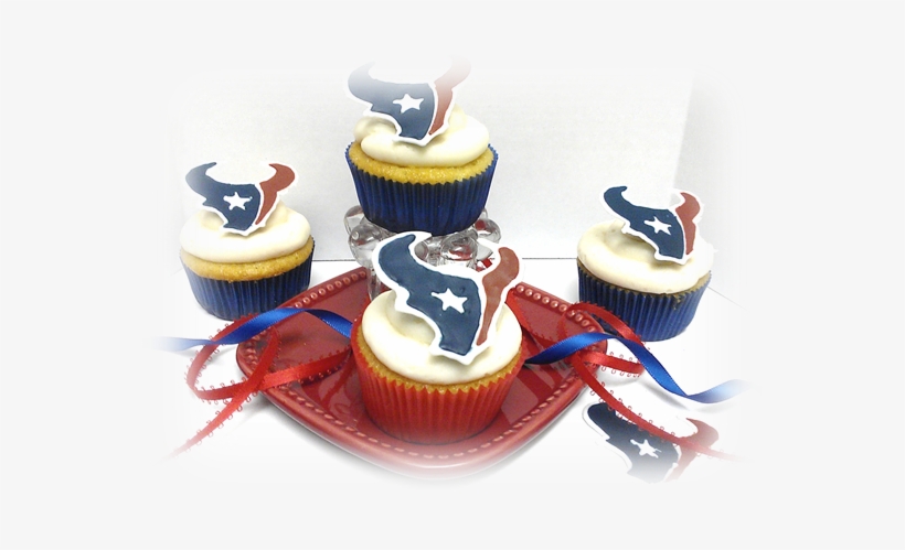 This Order Was For Vanilla Texans Themed Cupcake, So - Cupcake, transparent png download