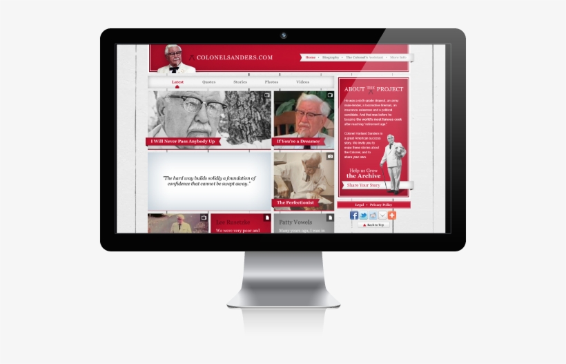 The Submissions Could Be Sorted By Category, Popularity, - Colonel Sanders, transparent png download