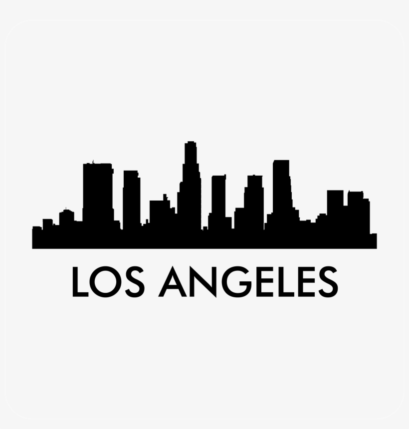 Los Angelos Skyline Decal - Night Scene, transparent png download