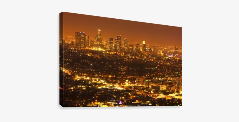 Los Angeles, Urban City At Sunset Canvas Print - Los Angeles, transparent png download