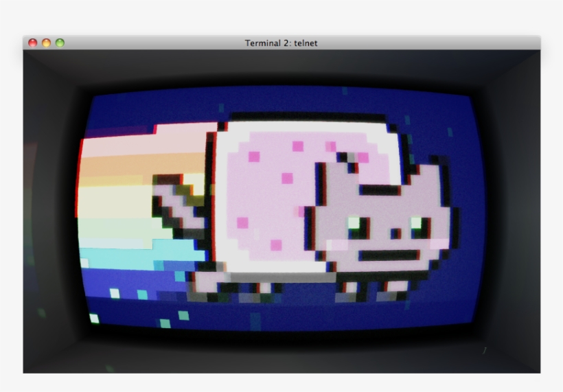 Nyan Cat On Cathode, A Retro Terminal Emulator For - Nyan Cat Gif, transparent png download