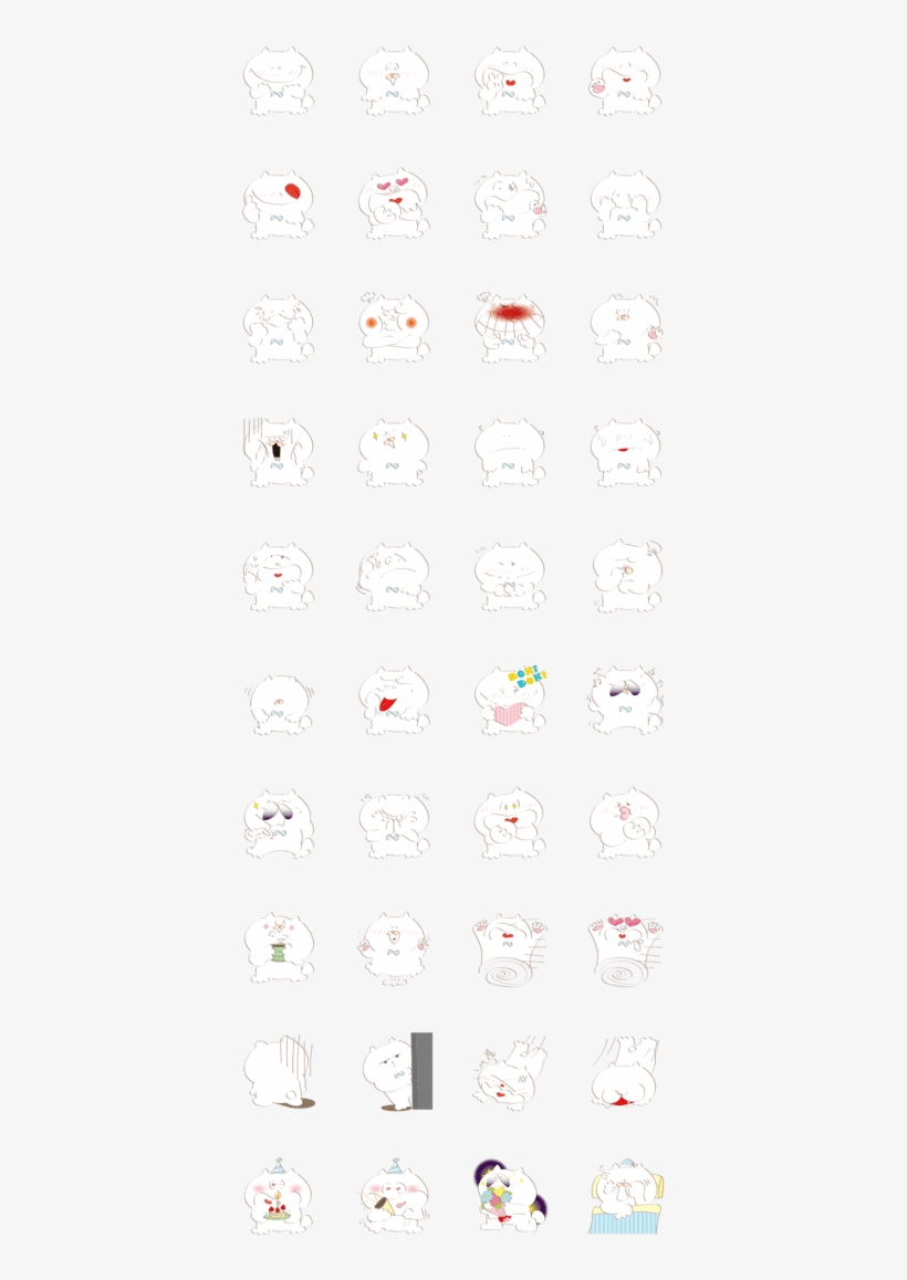 Japanese Cat Sticker Nyan-tyuke - Sticker, transparent png download