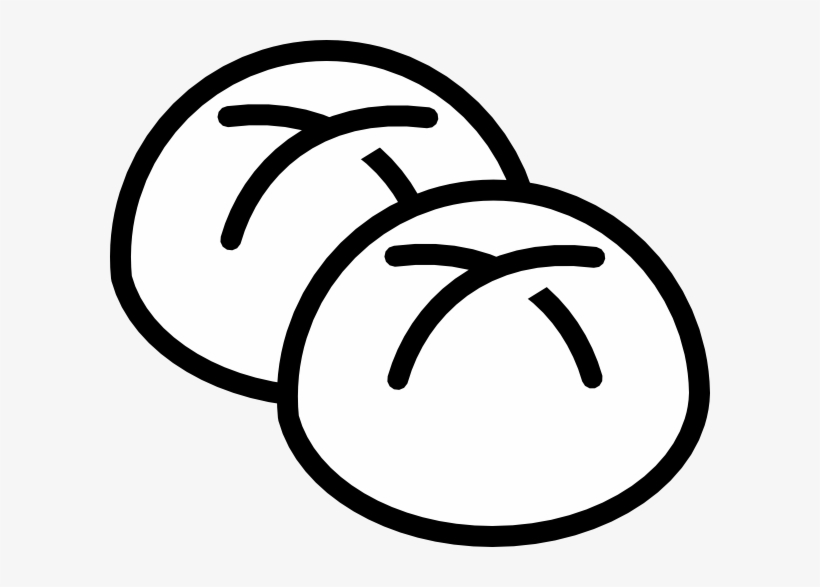 Bread Drawing Bun Bread Roll Clipart Black And White PNG Image