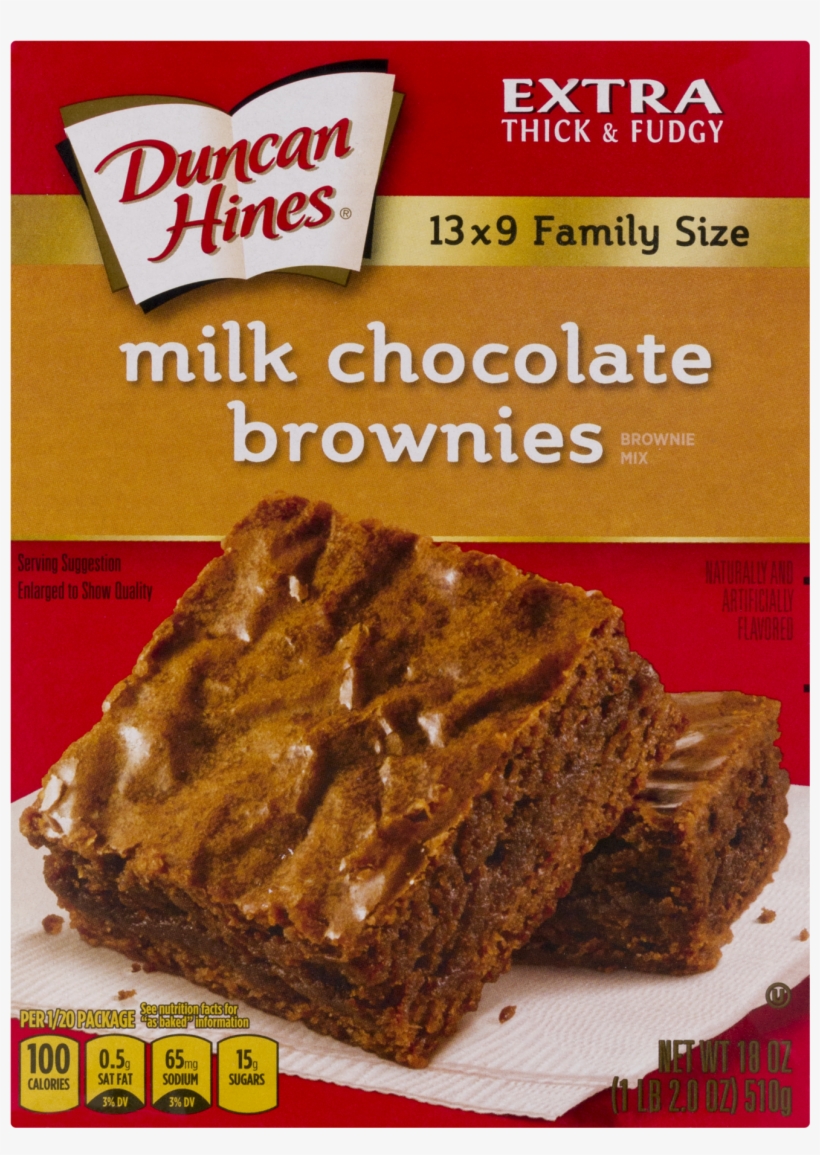 Ducan Hines Milk Chocolate Brownies 13 X 9 Family Size,, transparent png download