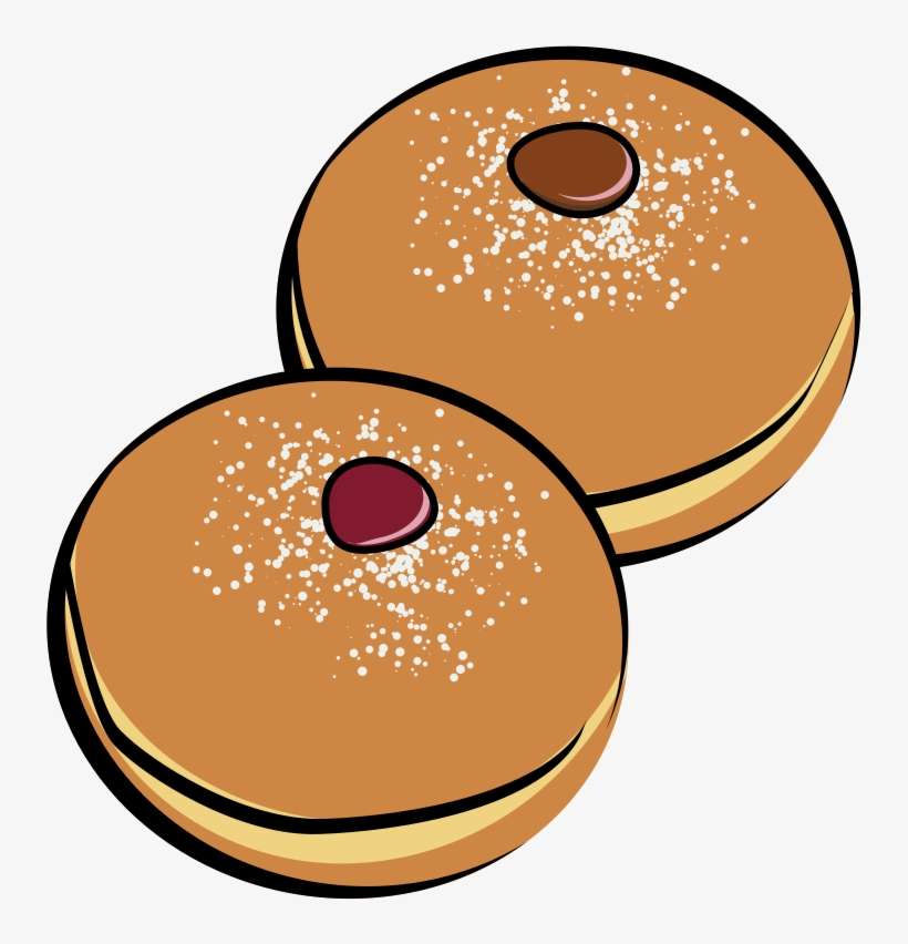 Baked - Jam Donut Clip Art, transparent png download