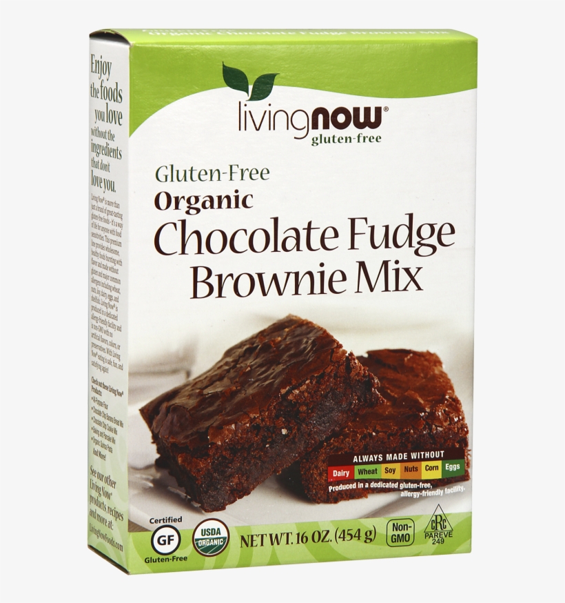 Chocolate Fudge Brownie Mix, Organic & Gluten-free - Now Foods Gluten Free Organic Choc Fudge Brownie Mix, transparent png download