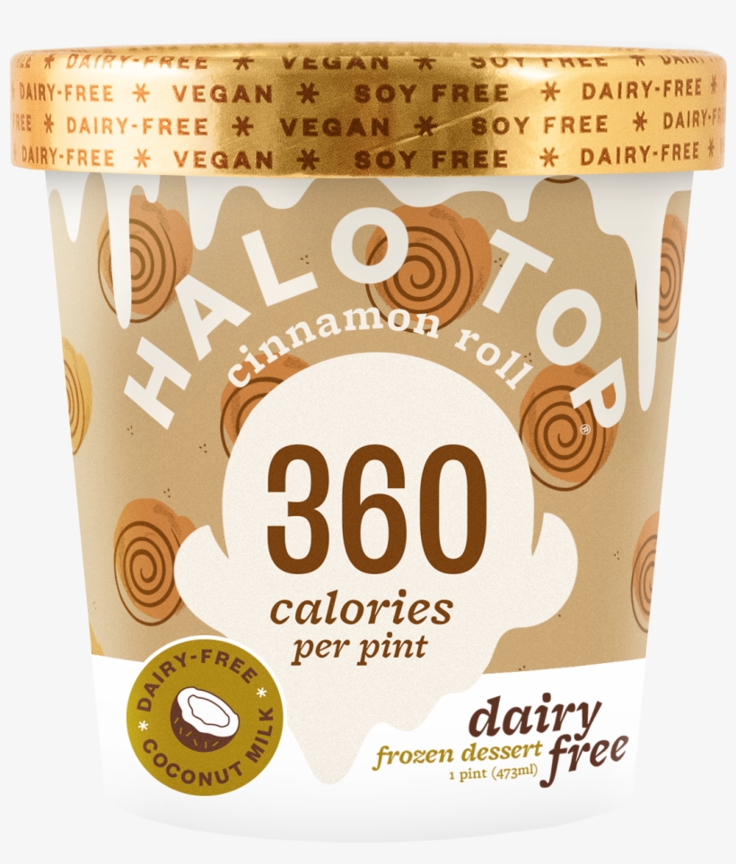 Halo Top Low Calorie Cinnamon Roll Non-dairy Frozen - Halo Top Blueberry Crumble Ice Cream, transparent png download