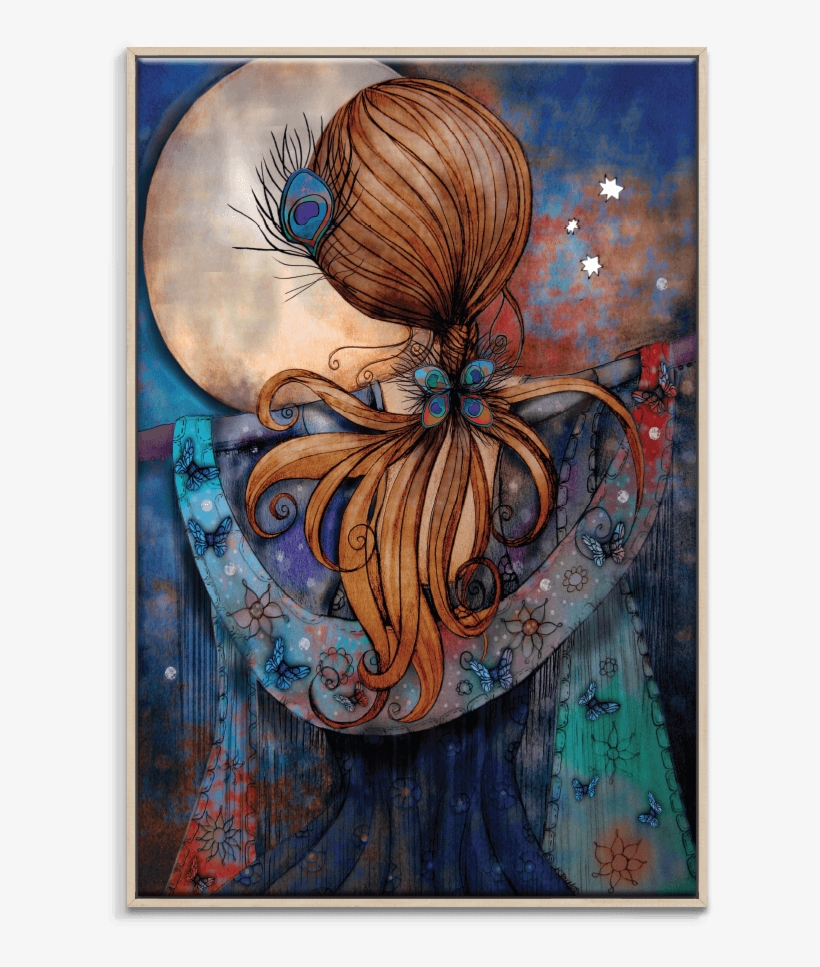 35kt Fft Dance With The Moon Combined Peacock Feathers - Karin Taylor Artist, transparent png download