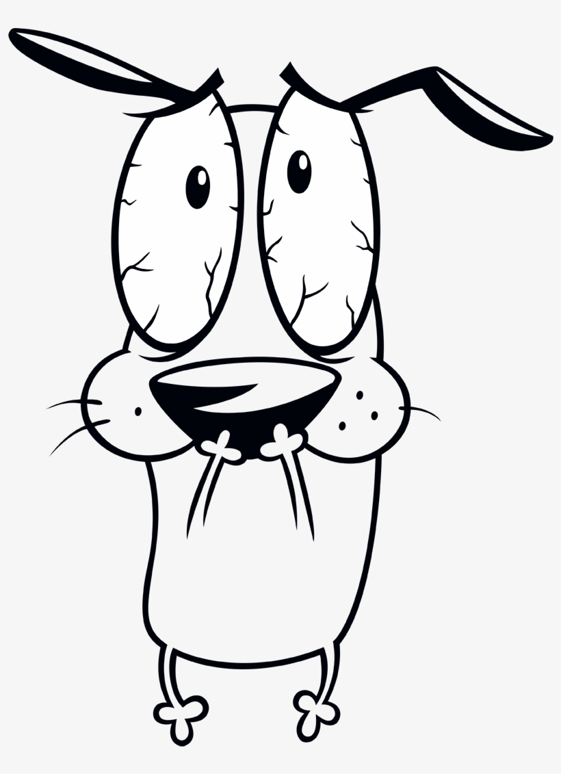 Courage The Cowardly Dog Scared Women's T-shirt - Courage Dog, transparent png download