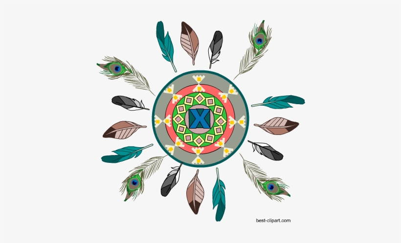 Dreamcatcher Aztec Design - Circle, transparent png download