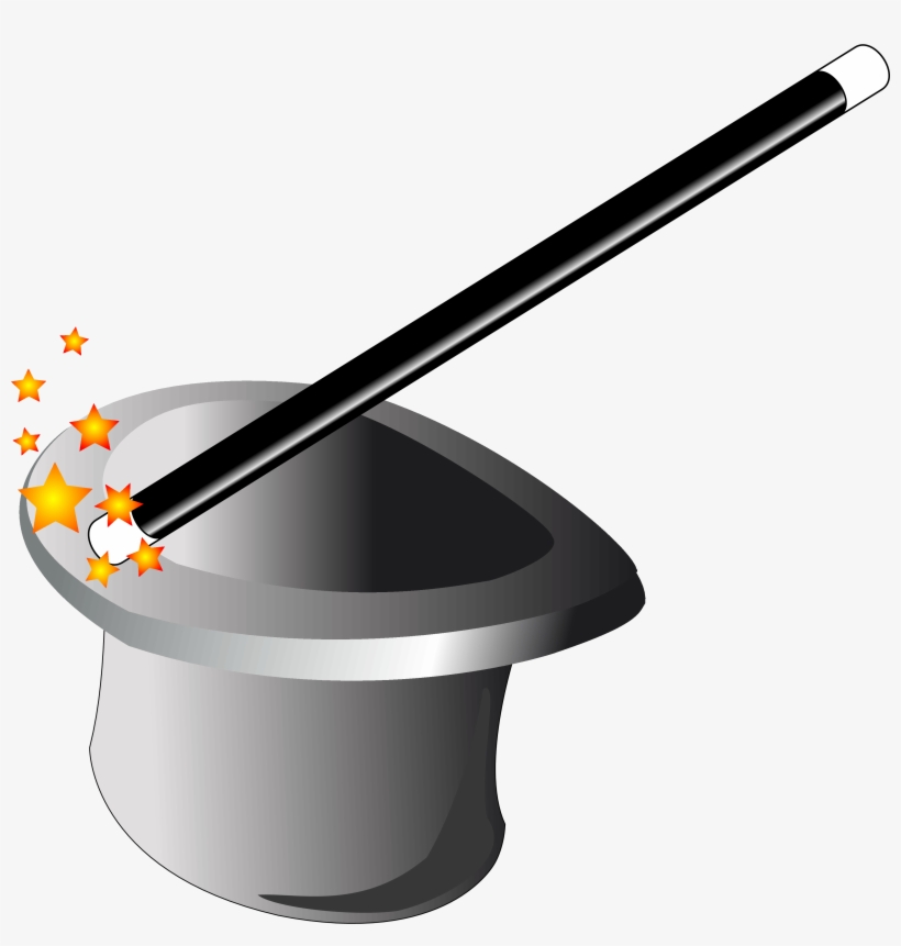 Magic Hat Clip Art - Magic Wand Clip Art, transparent png download