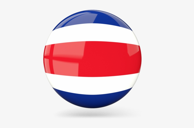 Glossy Round Icon Illustration - Costa Rica Flag Png, transparent png download