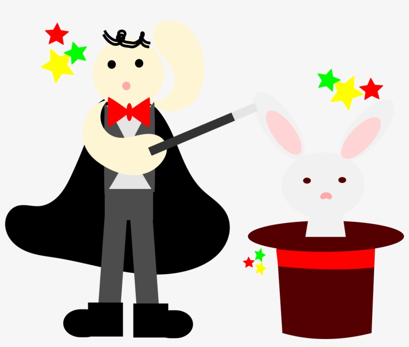 Hat And Rabbit Collection Vector In - Rabbit In A Hat Transparent, transparent png download