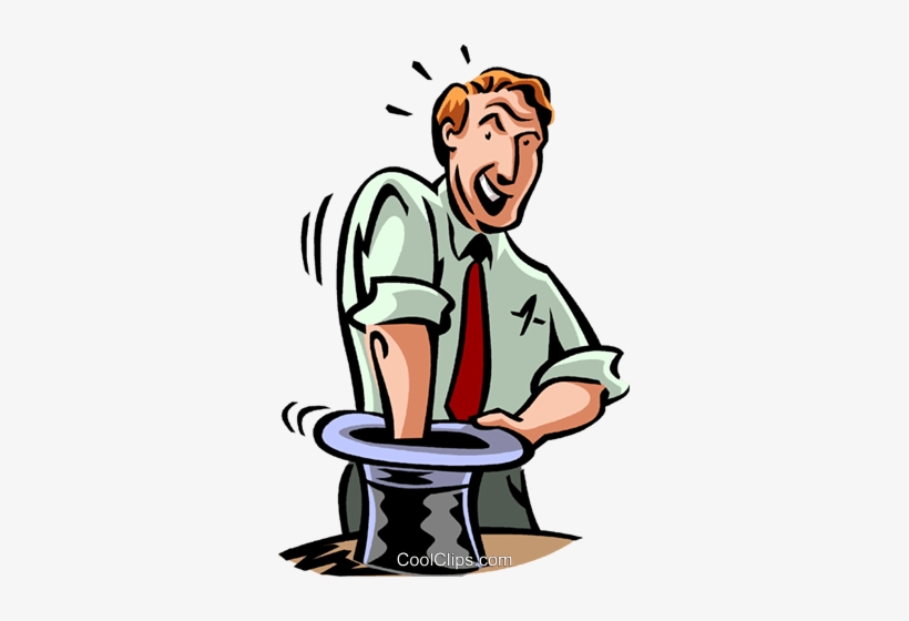 Businessman Reaching Into His Magic Hat Royalty Free - Royalty Payment, transparent png download