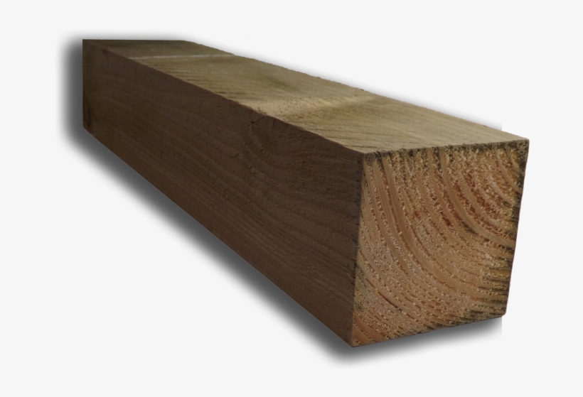 100mm X 100mm Treated Timber Post - Wooden 80 X 80 Gate Post, transparent png download