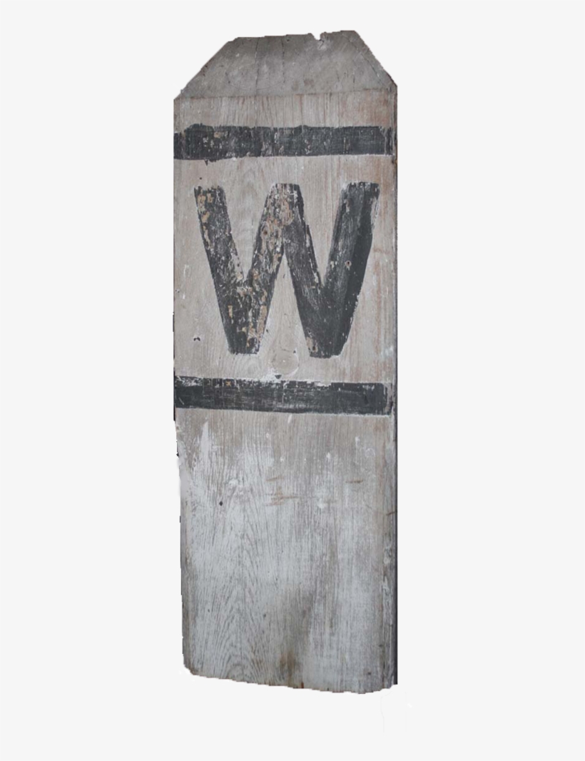 Vintage Wood Railroad Whistle Post Marker Rr Sign - Plywood, transparent png download
