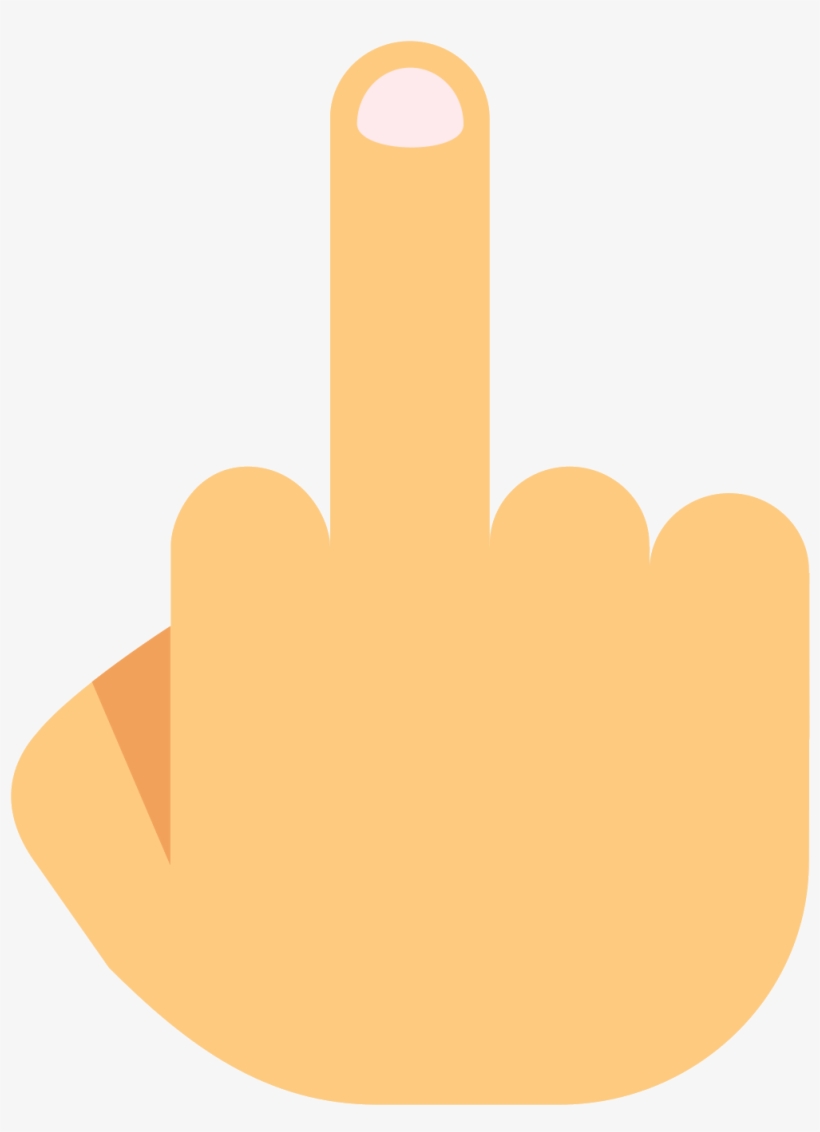 This Is An Image Of A Hand With The Palm Facing Away - Dedo De Enmedio Png, transparent png download