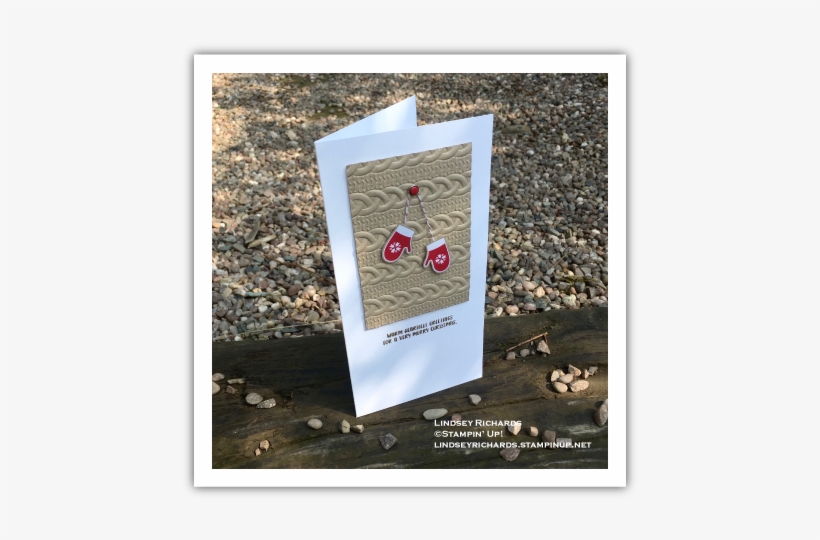 Candy Cane Lane And Cable Knit Christmas Card By Lindsey - Christmas Card, transparent png download