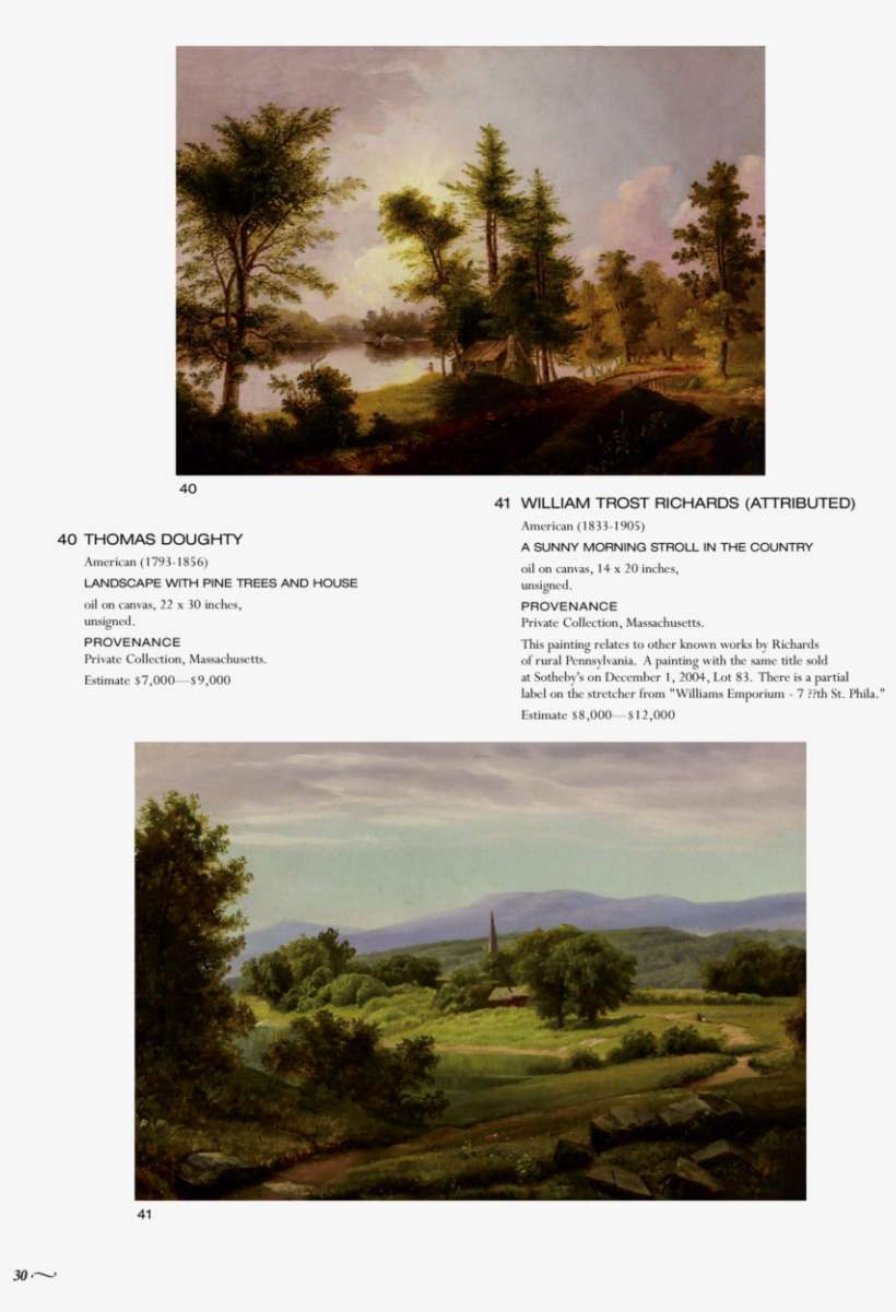 40 40 Thomas Doughty American 1793-1856 Landscape With - Attalea Speciosa, transparent png download