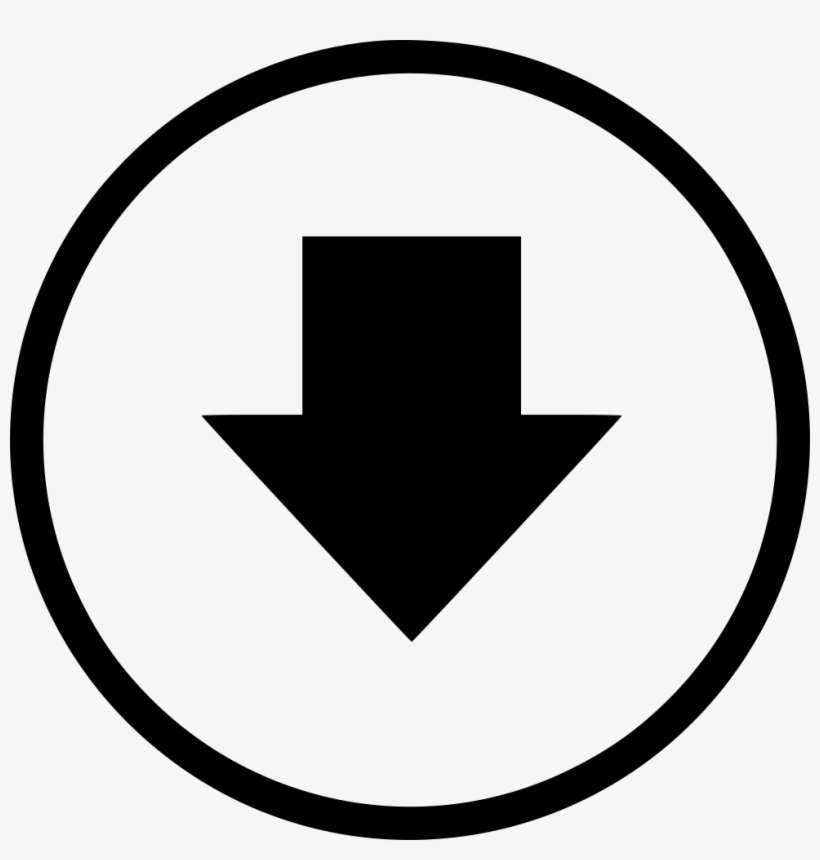 Bottom Down Round Arrow Sign Comments - Icon, transparent png download