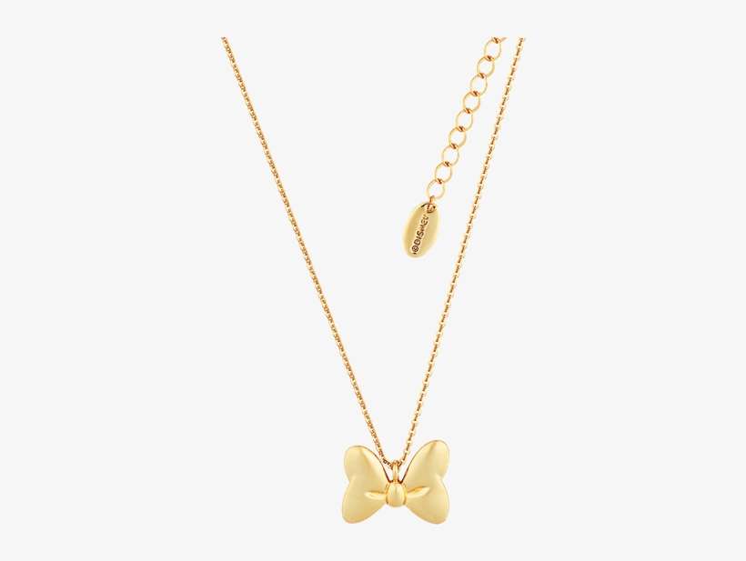 Minnie Mouse Classic Bow Gold Plated Necklace - Minnie Mouse, transparent png download