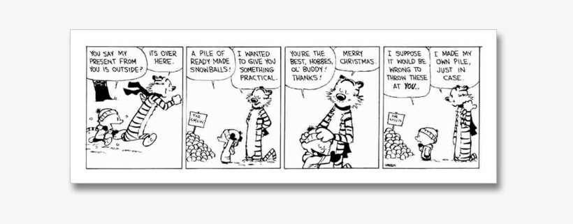Here Are My Five Favourite Calvin & Hobbes Christmas - Calvin Hobbes Christmas Cartoons, transparent png download