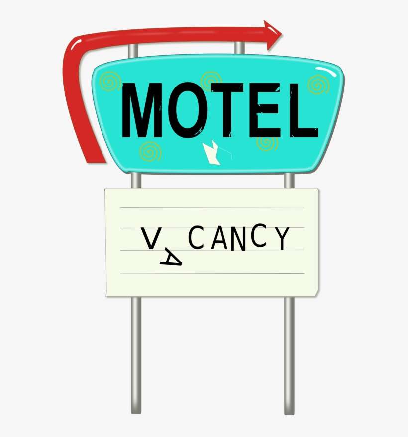Vintage Arrow Sign Png Motel - Motel Clip Art, transparent png download