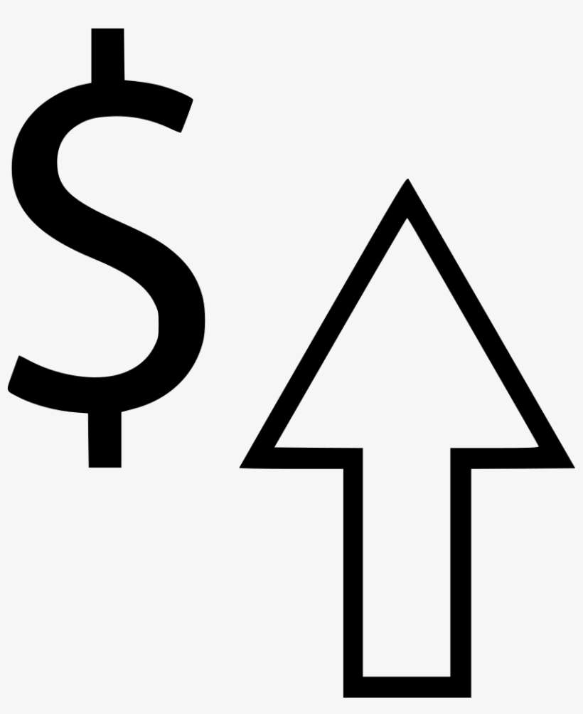 Dollar Sign Arrow Up Revenue Interest Rate Comments - Dollar Sign Up Icon, transparent png download