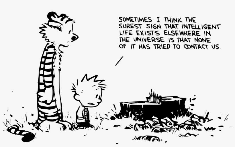 Calvinhobbes - Calvin And Hobbes Aliens Comic, transparent png download