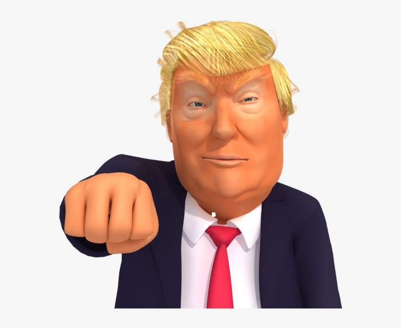 #trumpstickers Trump Bro Fist 3d Caricature Emoji - Caricature, transparent png download