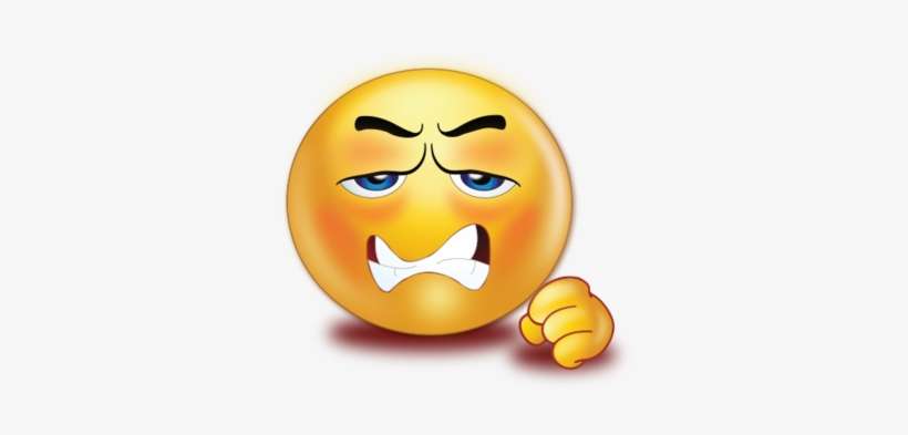 Angry Sad Fist Emoji - Sadness, transparent png download