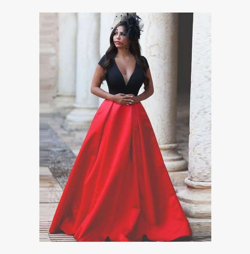 Red Prom Dresses,backless Prom Dress,red Prom Dress,red - Red Ball Gowns Plus Size, transparent png download