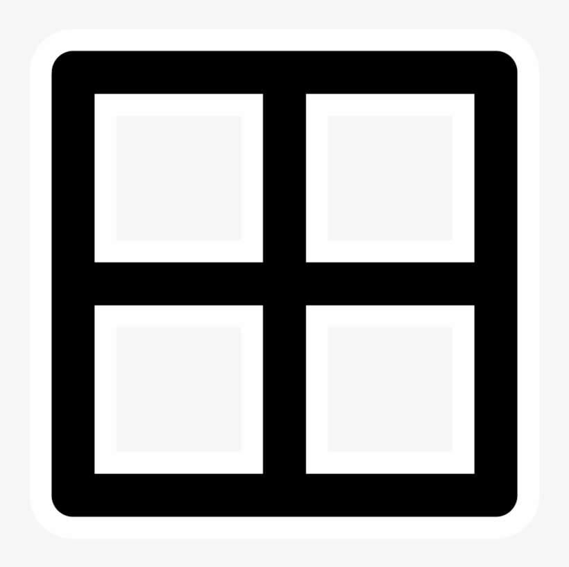 Computer Icons Four Square Shape Grid - Icono De Ventana Png, transparent png download