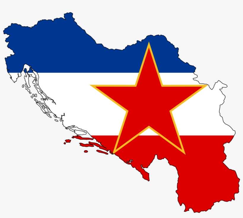 Picture - Yugoslavia Map With Flag, transparent png download