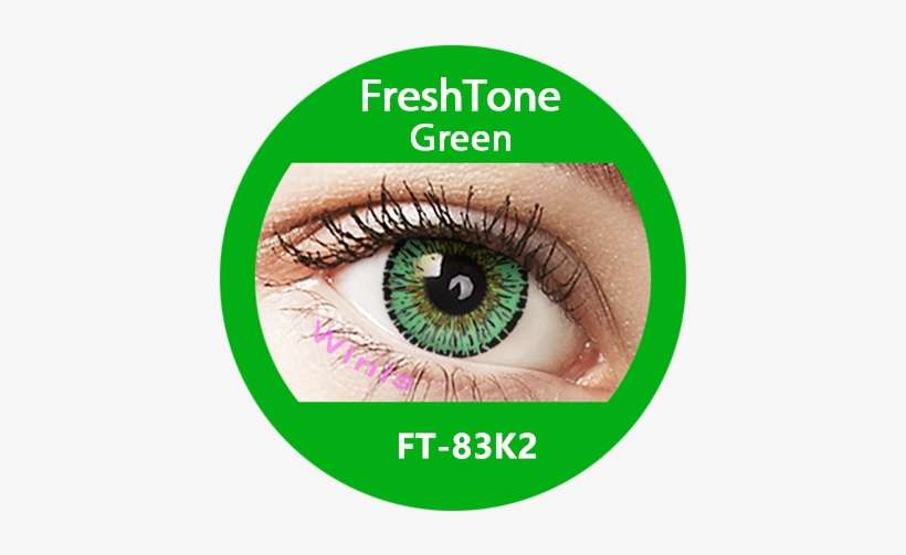 Freshtone Eye To Eye Green 1 Year 15mm 3 Tone Big Eyes - Freshtone Bronze Super Natural Opaque Contact Lenses, transparent png download