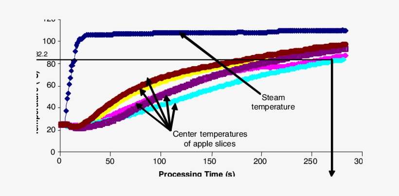 Heat Penetration Curves For Apple Slices - Diagram, transparent png download