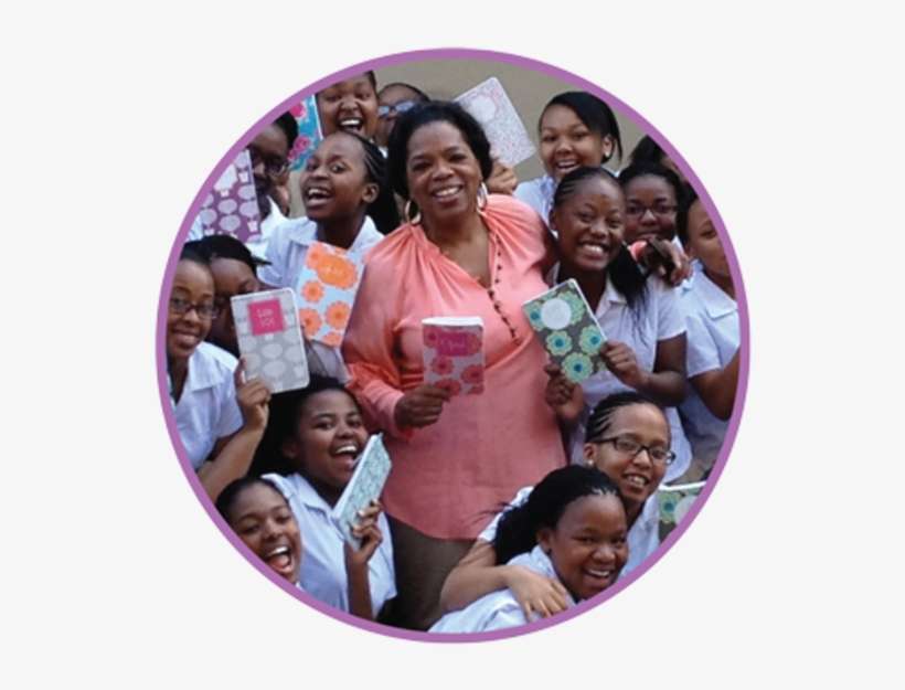Oprah Winfrey With Students At The Oprah Winfrey Leadership - Child, transparent png download
