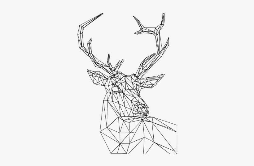 Deer Transparent Geometric - Sketch, transparent png download