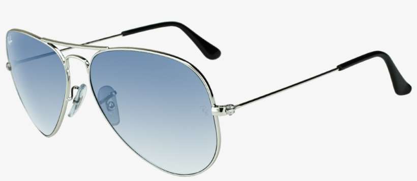 Ray Ban Rb3025 0033f 58 Aviator Silver Blue Gradient - Reflection, transparent png download