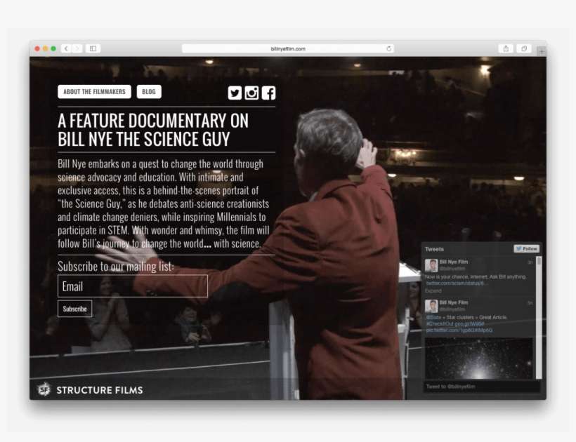 Bill Nye Film Homepage - Bill Nye, transparent png download