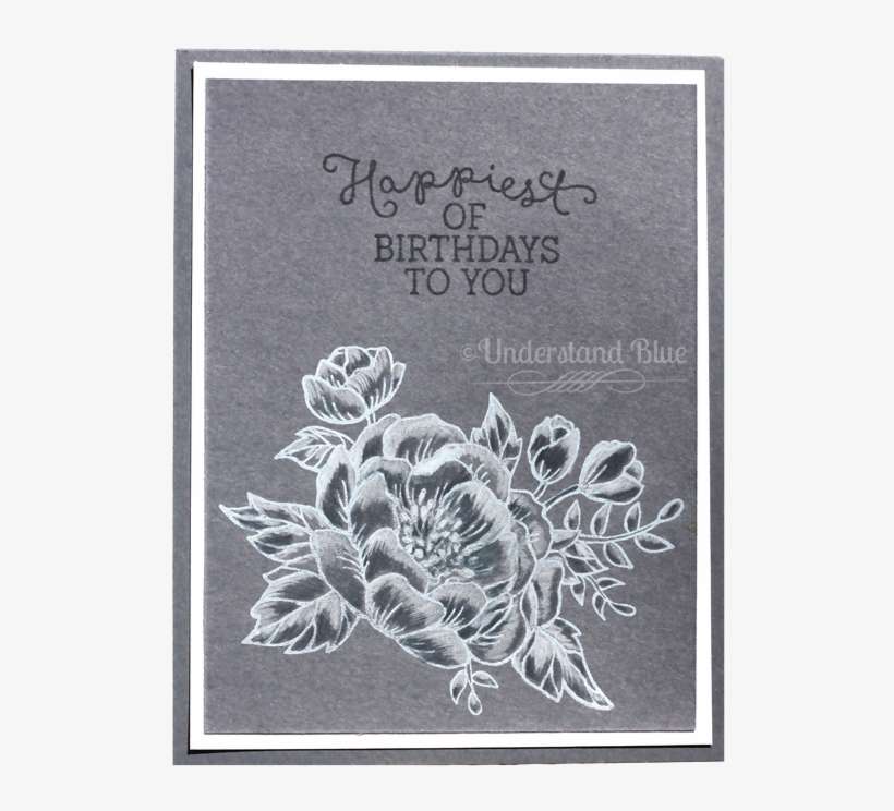 I Stamped The Image In Whisper White Craft Ink, And - Picture Frame, transparent png download