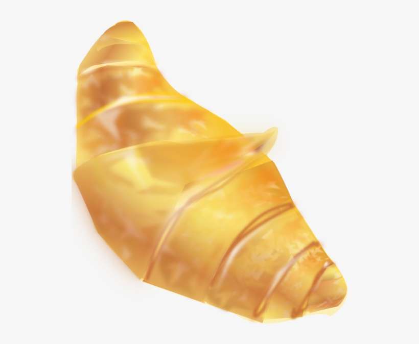 Golden Croissant - French Food Clip Art, transparent png download