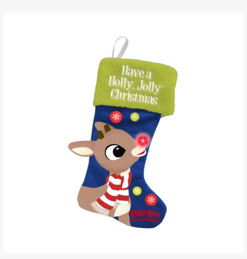 Rudolph The Red-nosed Reindeer - Rudolph The Red-nosed Reindeer Large Light-up Stocking, transparent png download