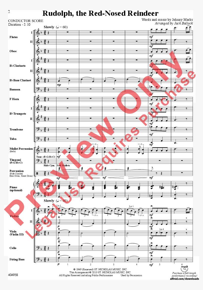 Rudolph The Red Nosed Reindeer Thumbnail - Romeo And Juliet Tchaikovsky For Band, transparent png download