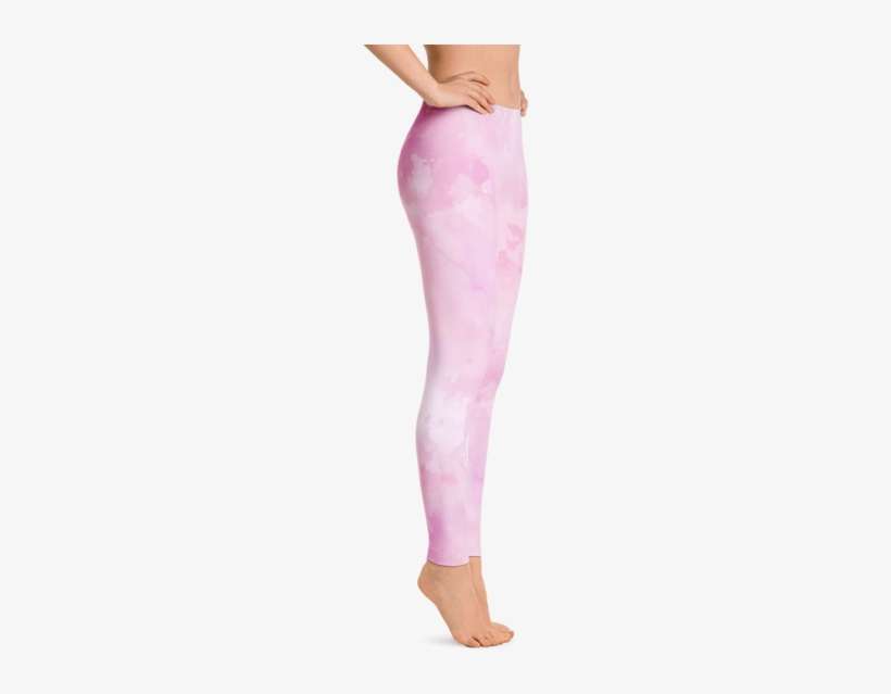 Pink Watercolor Leggings - Pastel Galaxy Pants, transparent png download