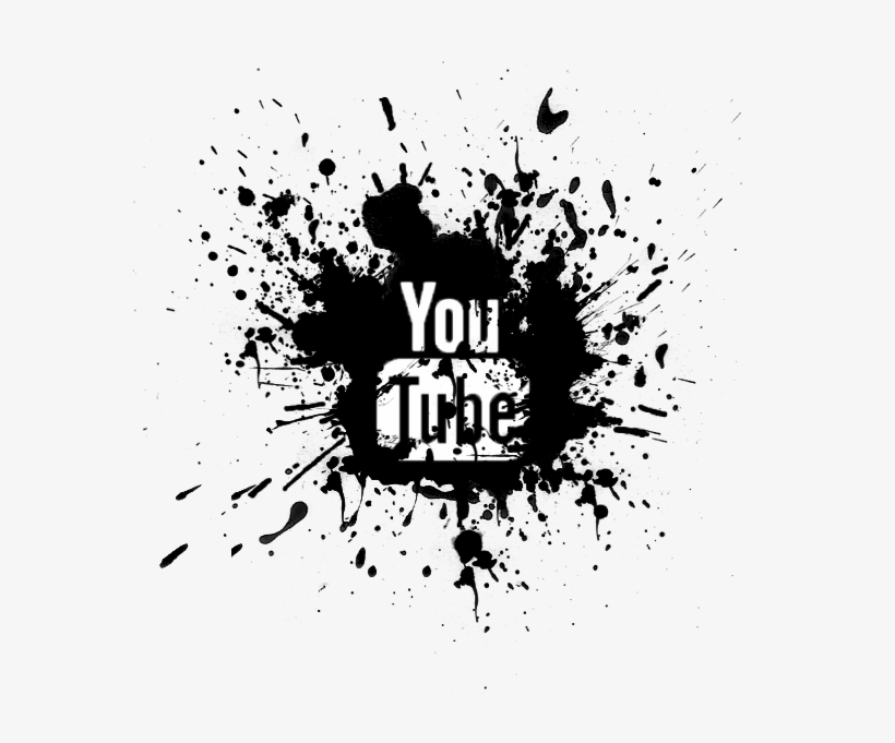 Facebook Twitter Youtube Googleplus - Black Paint Splatter, transparent png download
