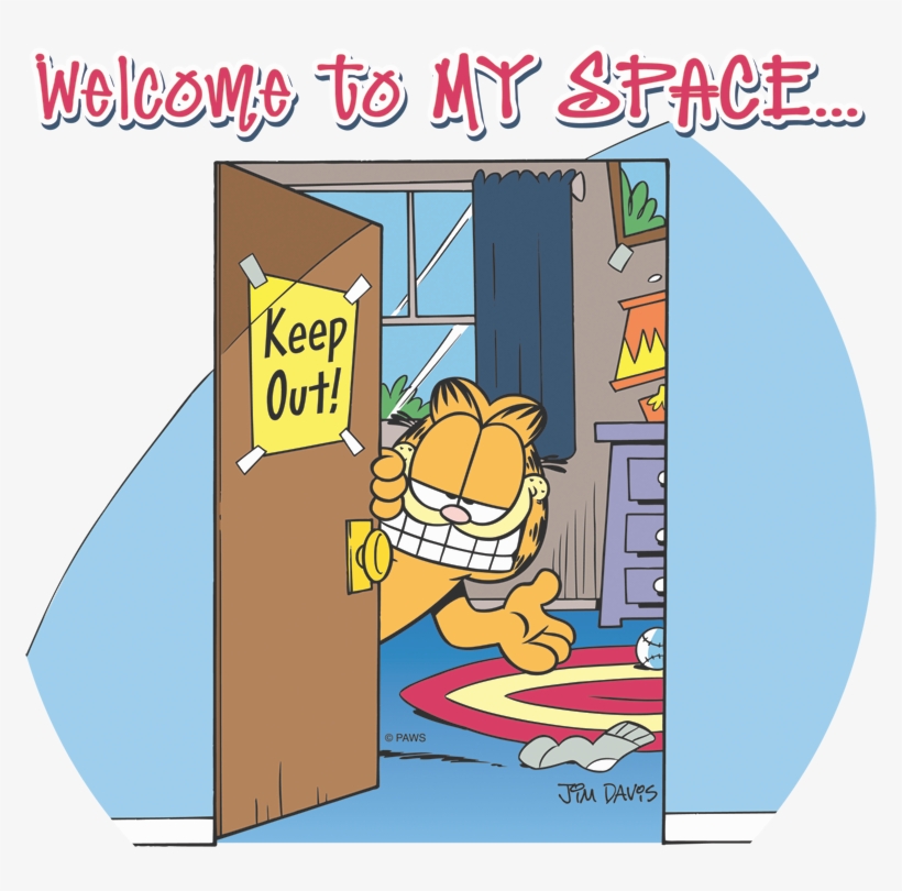 Garfield Welcome To Myspace Men's Regular Fit T-shirt - Garfield - Welcome To Myspace T-shirt Size M, transparent png download